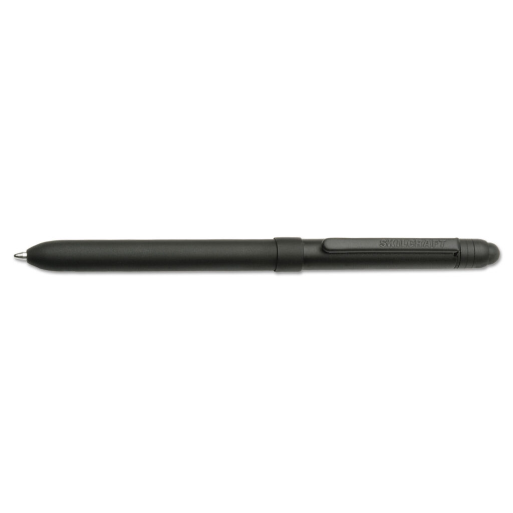 SKILCRAFT B3 Aviator Retractable Ballpoint Pen/Stylus, 0.5mm, Black/Red