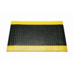 Anti-Fatigue Mat - Industrial Duty- 2' x 9/16" x 3' - Black with Yellow Safety Stripe 7220015826226