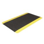 Anti-Fatigue Mat 3'x5' black with 2 yellow stripes