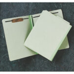 File Folder - Extra Heavy-Duty - End or Side Self Tab, Letter Size, Light Green 7530009268983