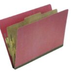 Pressboard Classification Folder - 1 Divider, 4 Part, Legal Size, Earth Red 7530015613024